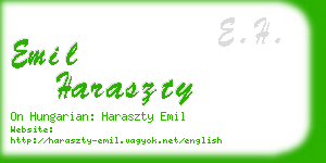 emil haraszty business card